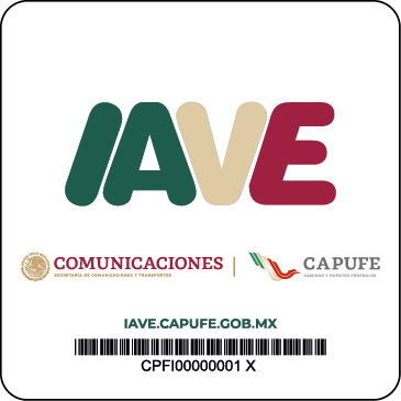 Representación de tarjeta IAVE